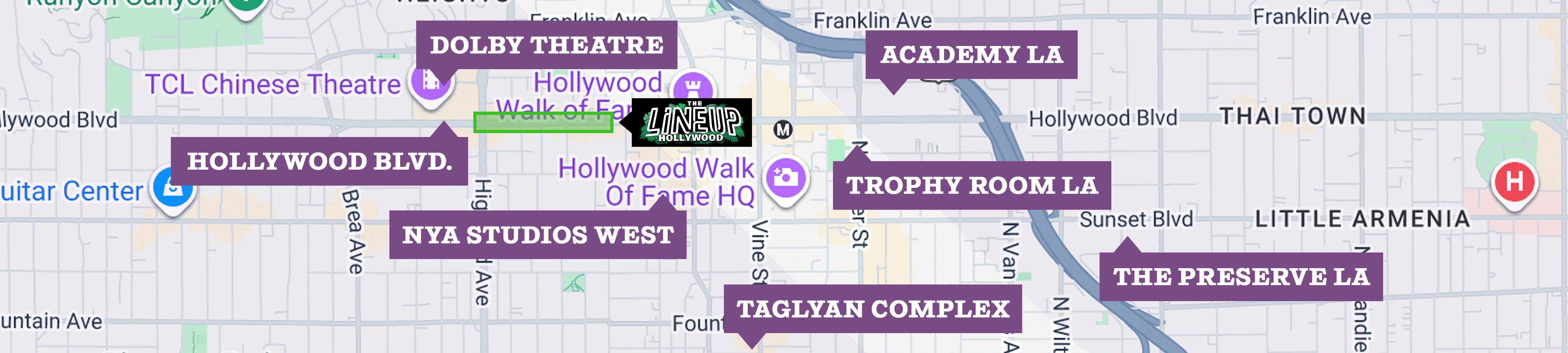 Hollywood Blvd street closure map