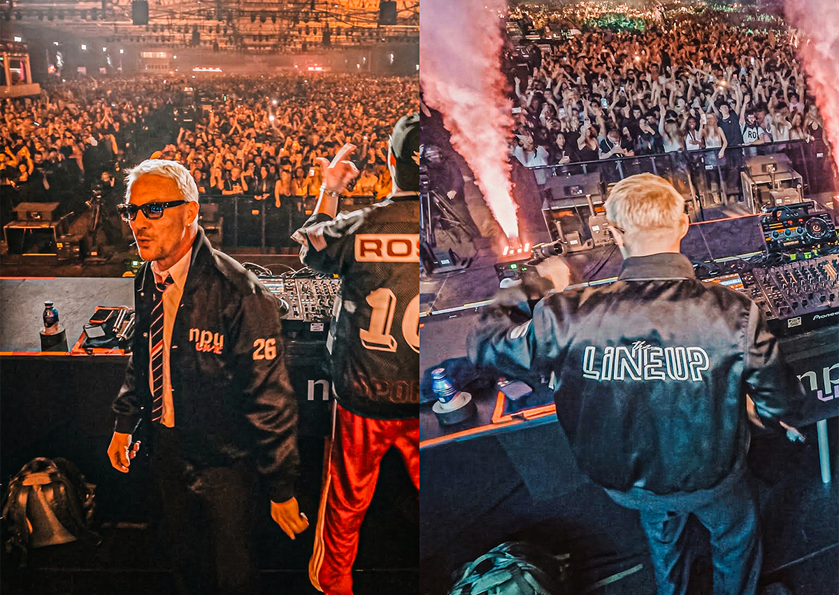 Diplo holding NPU Live jacket